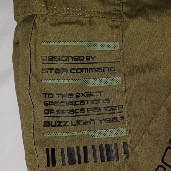 Disney Buzz Lightyear star command Olive Green Cargo pants NWT - Picture 4 of 16